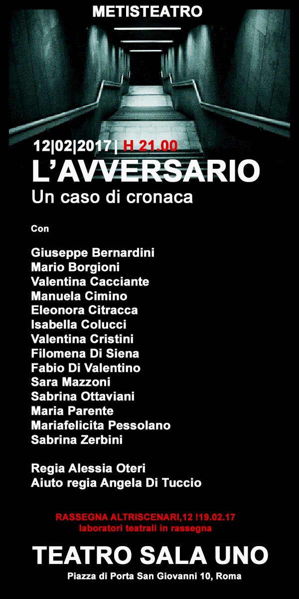 L'avversario - Teatro Sala Uno