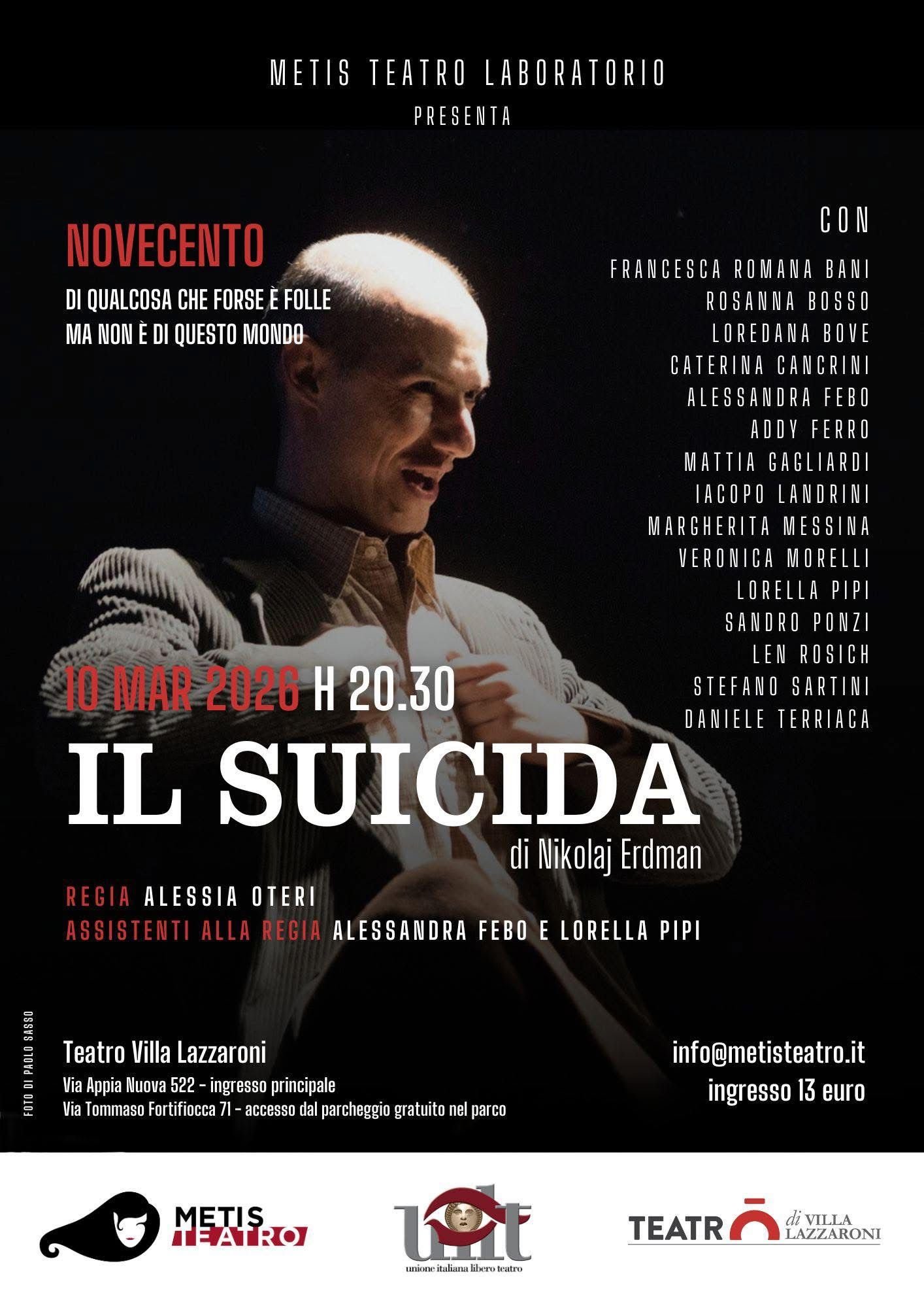 Il suicida di N. Erdman Teatro Villa Lazzaroni